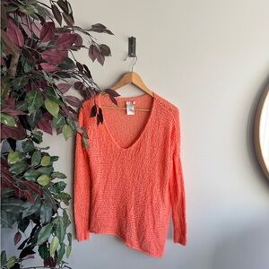 Talula Vibrant Coral Knit Top